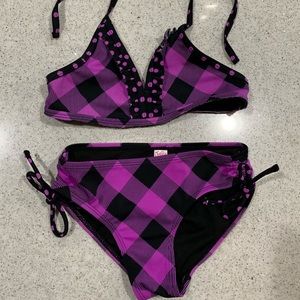 Girls Justice 2 Piece Swim Suit EUC